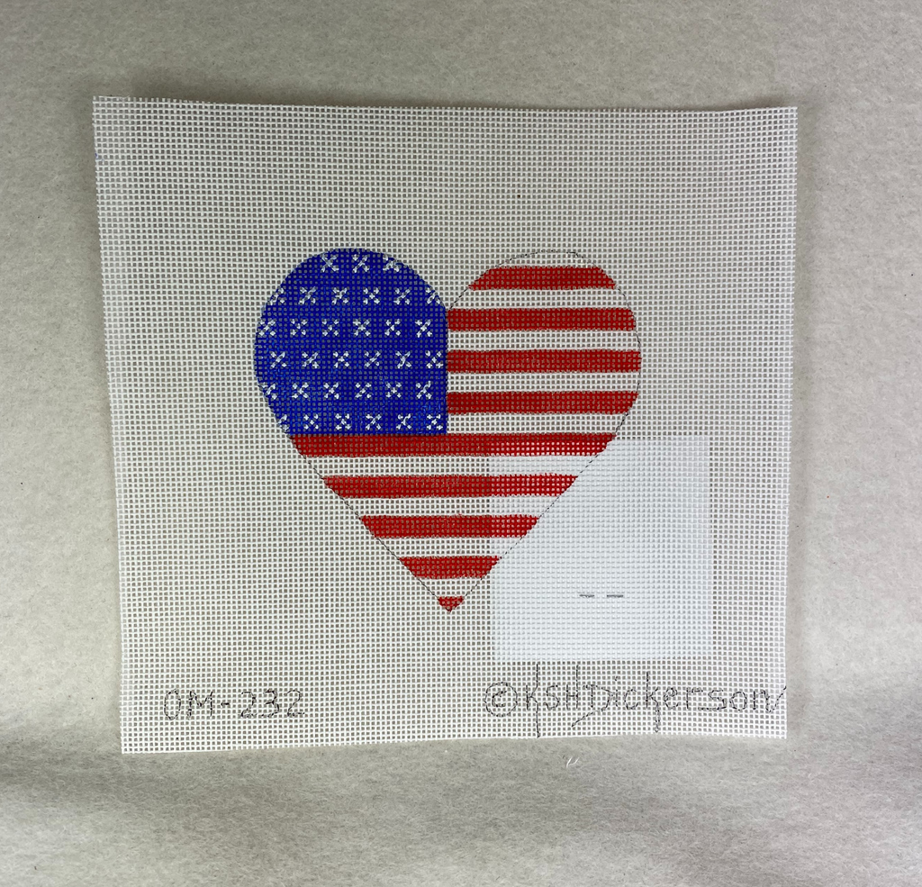 Kate Dickerson OM232 Mini Heart American Flag