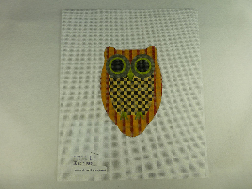 Melissa Shirley 2032C Checkered and Striped Owl