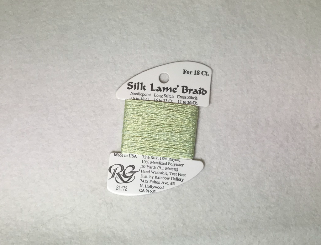 Silk Lame Braid SL172 Lime Cream