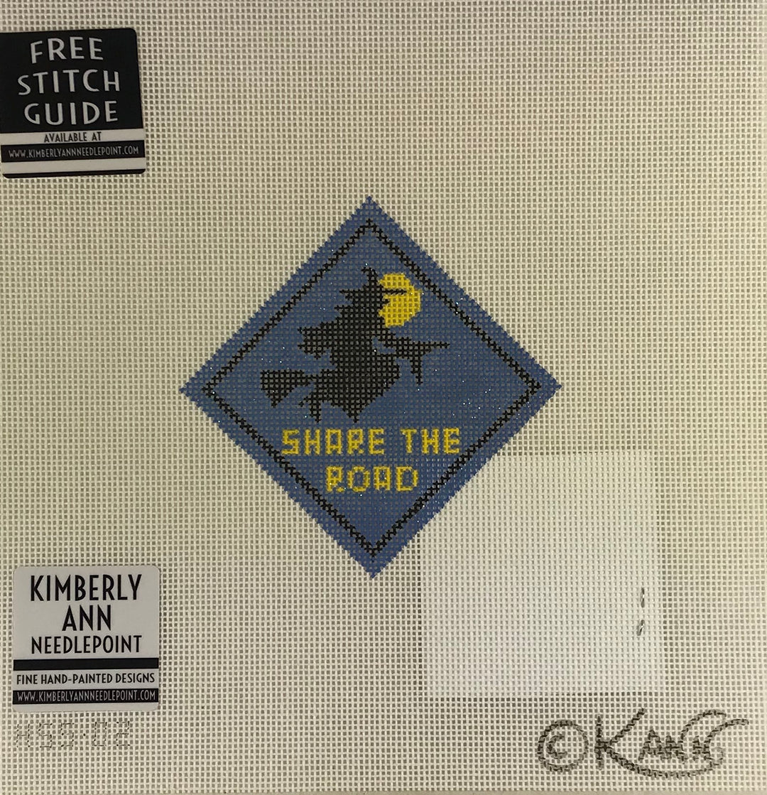 Kimberly Ann Needlepoint HSS 02 Witches Share the Road