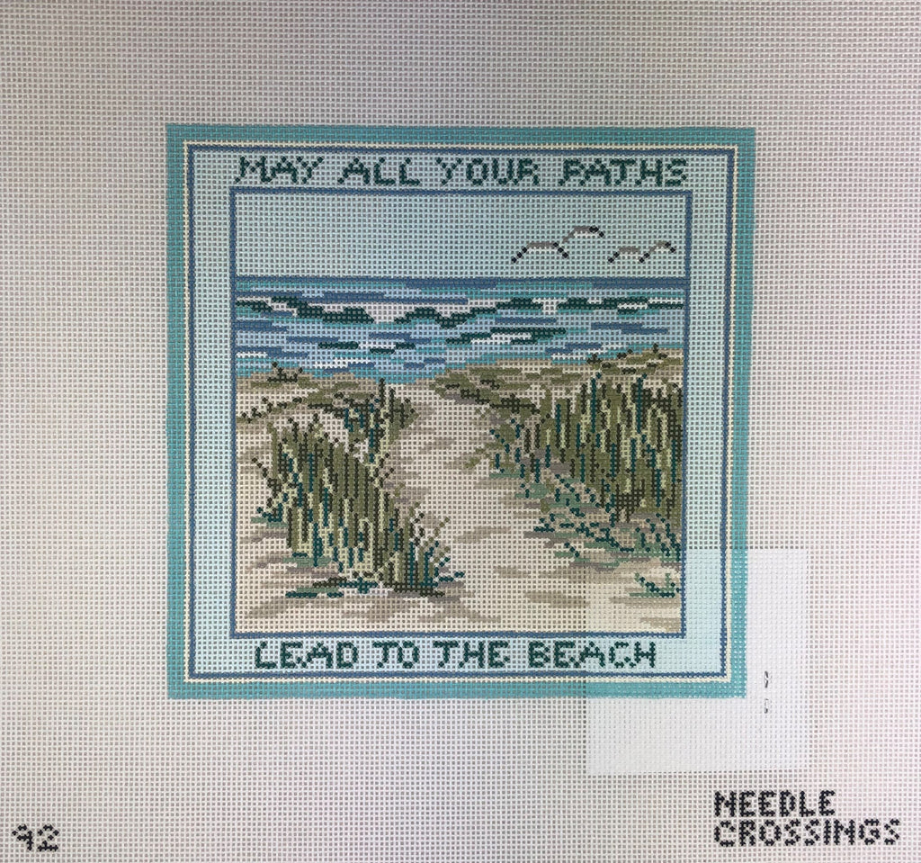 Needle Crossings NC92-18 Beach Path with Saying