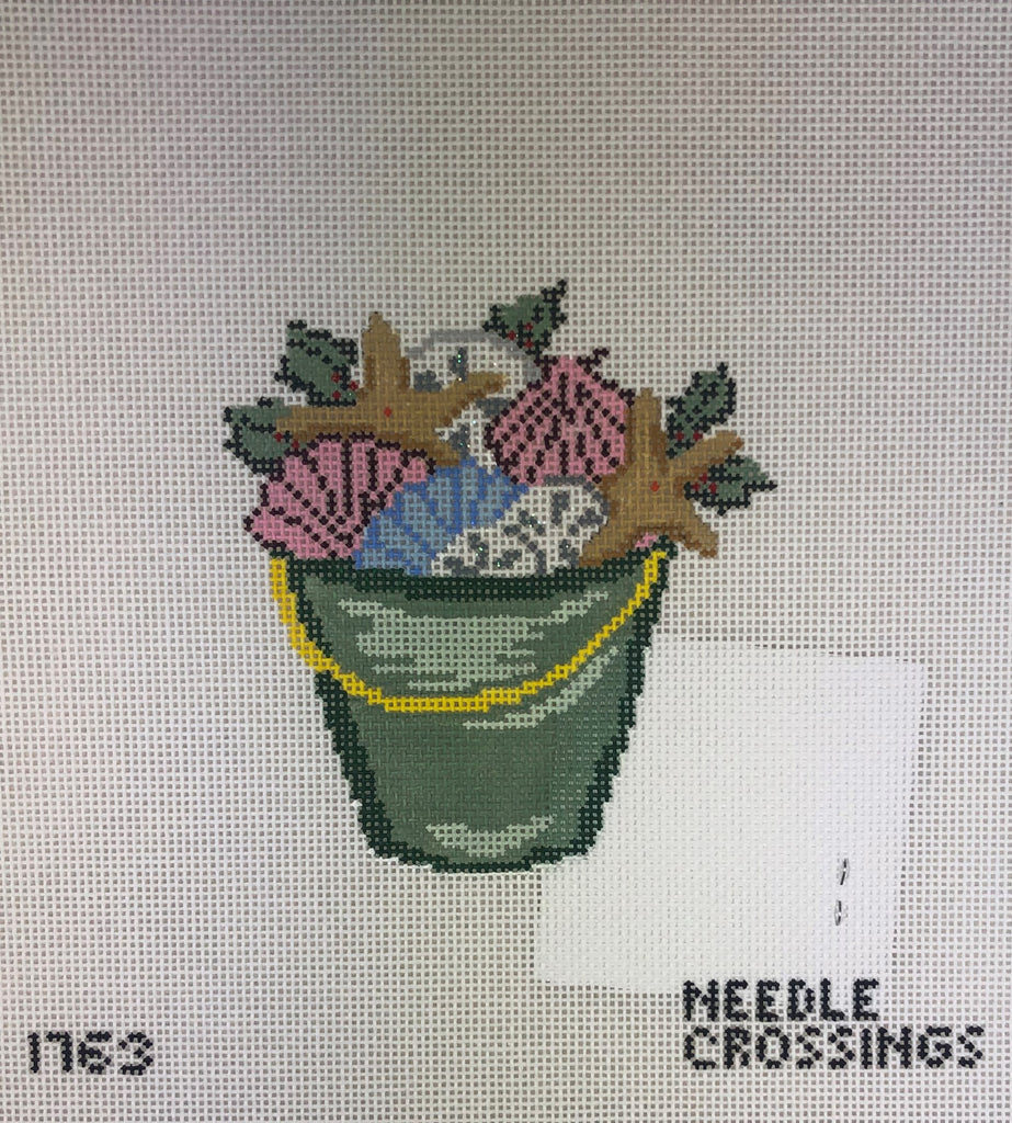 Needle Crossings NC1763 Holly & Shells Bucket
