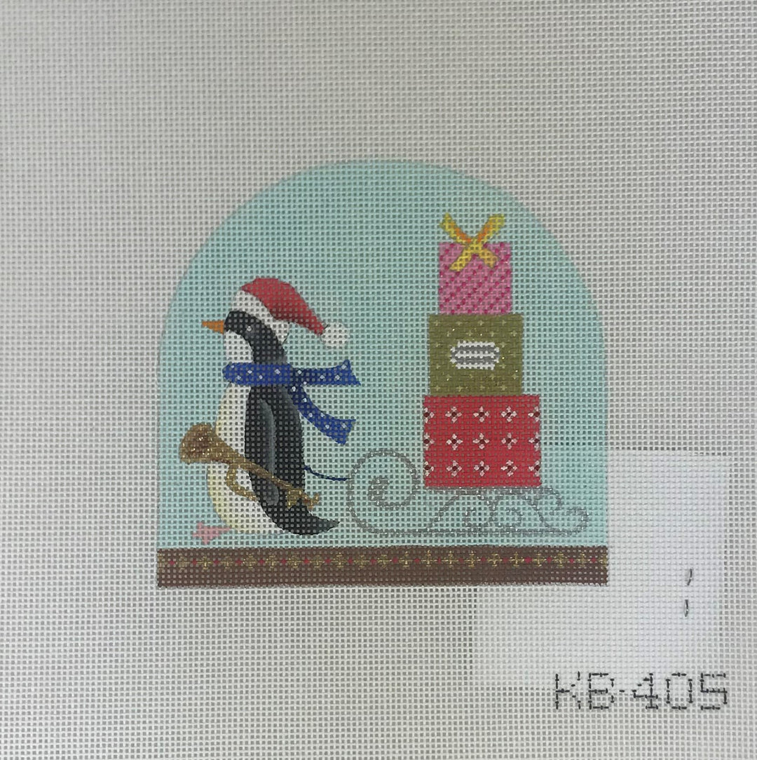 *SALE Burnett & Bradley KB405 Penguin and Sleigh Snow Globe