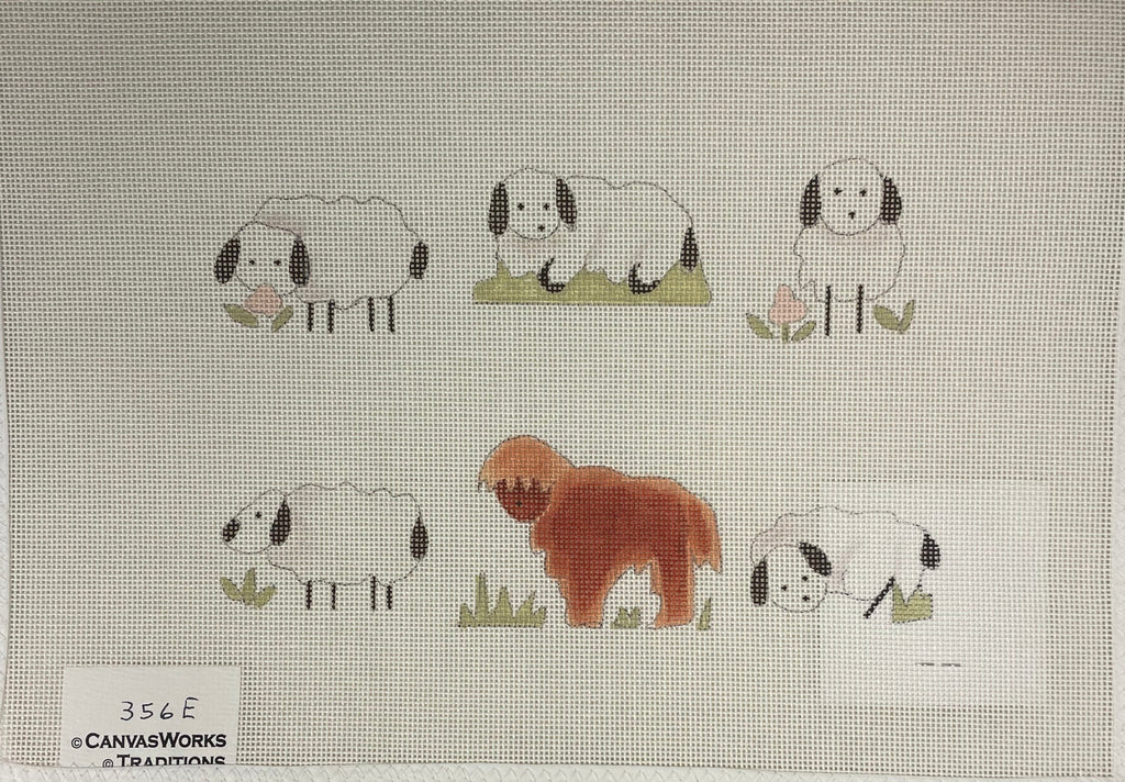 * CanvasWorks Traditions 356E Sheep and Sheep Dog for Nativity