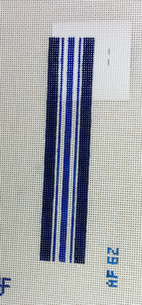 Anne Fisher Needlepoint AF62 Blue Stripe Key Fob
