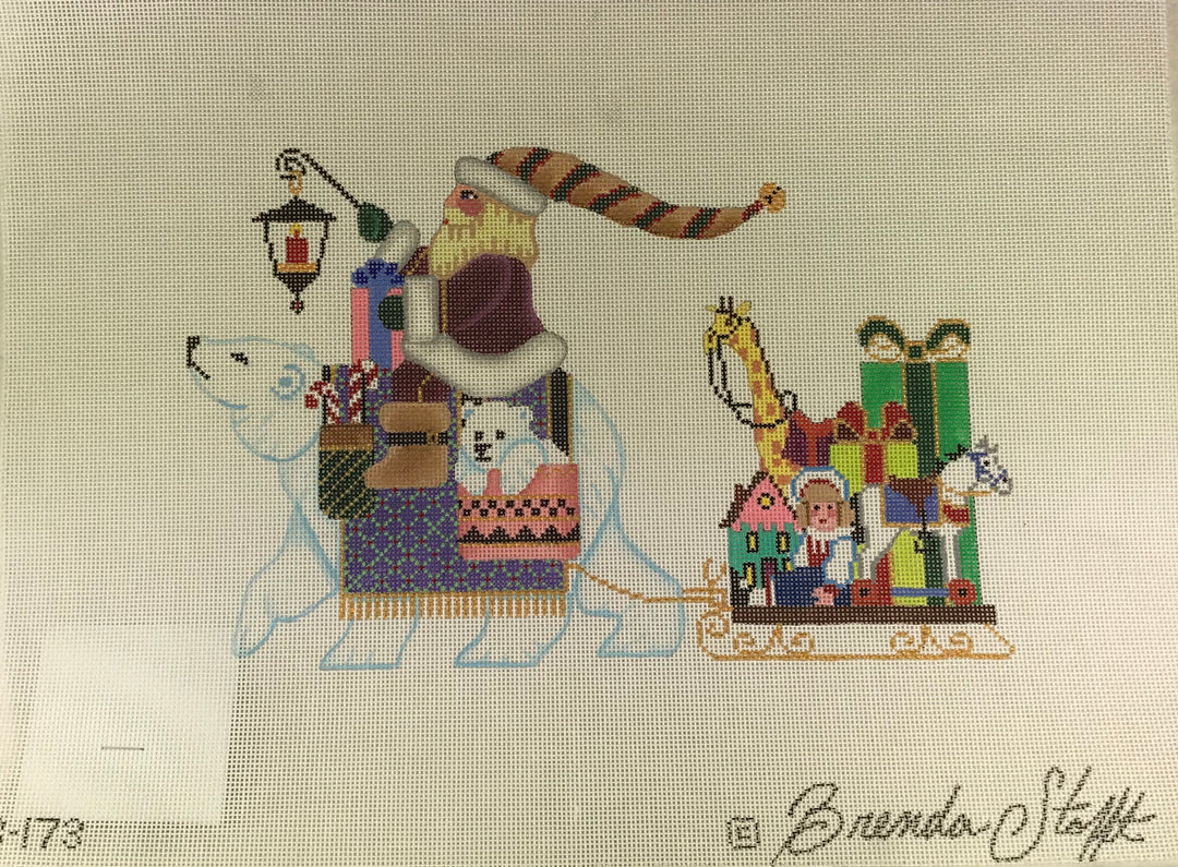 * SALE Brenda Stofft Design B173 Santa on Polar Bear