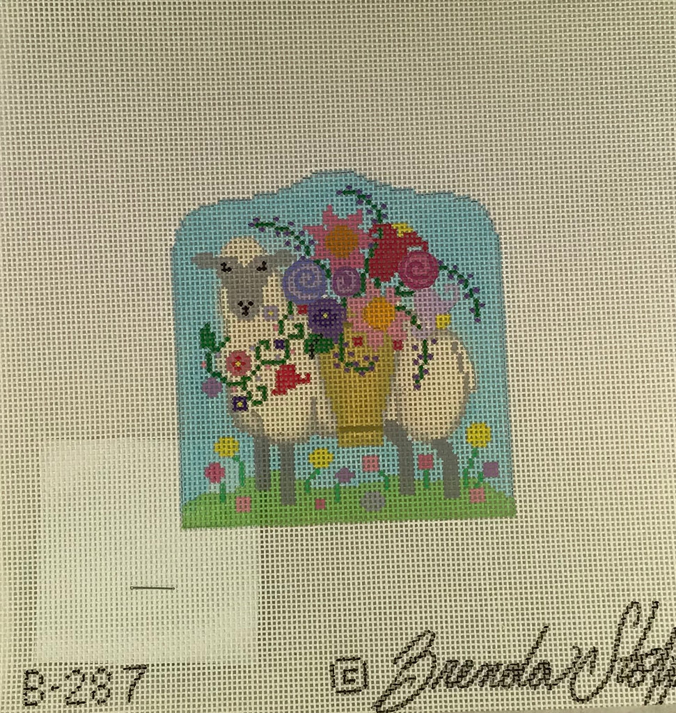 Brenda Stofft Design B287 Sheep with Flower Basket