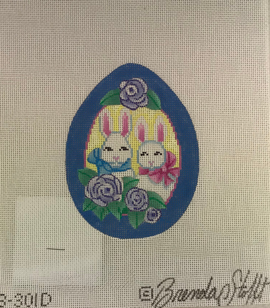 *SALE Brenda Stofft Design B301D Sugar Egg with Rabbits