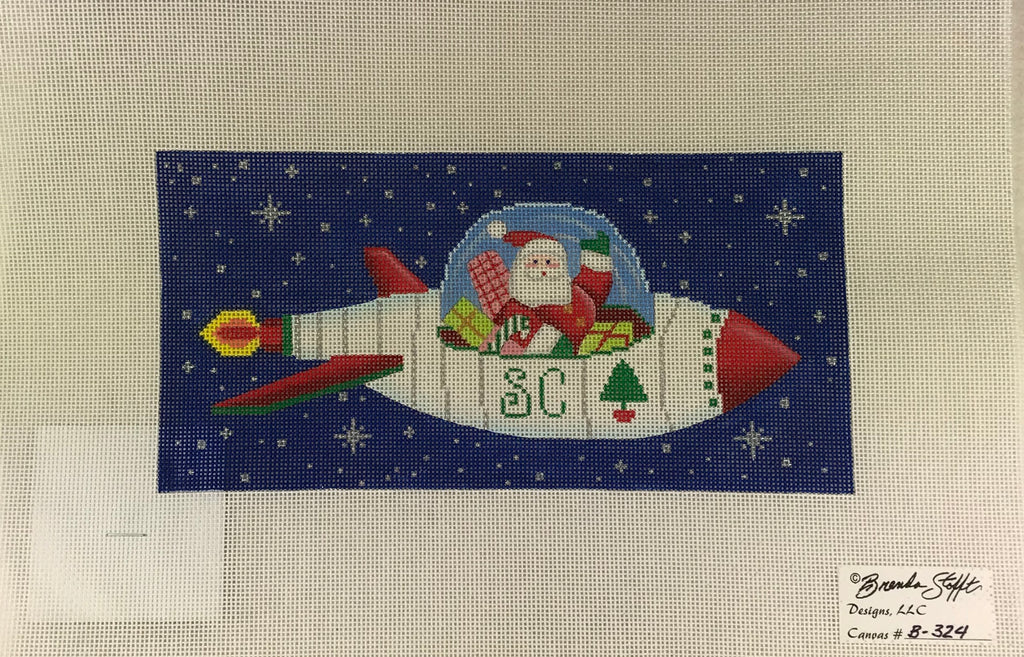 Brenda Stofft Design B324 Santa in a Rocket Ship