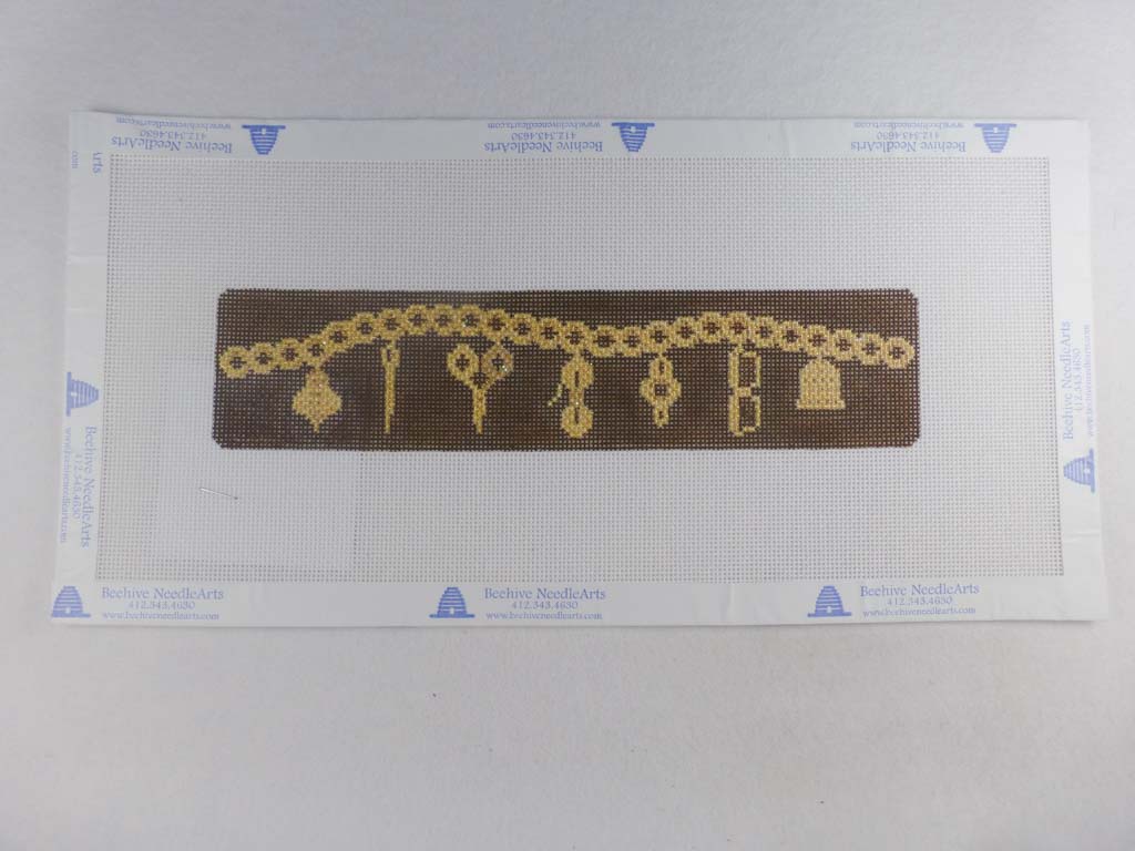 * Rachel Donley Needlepoint RD08 Gold Beehive Charm