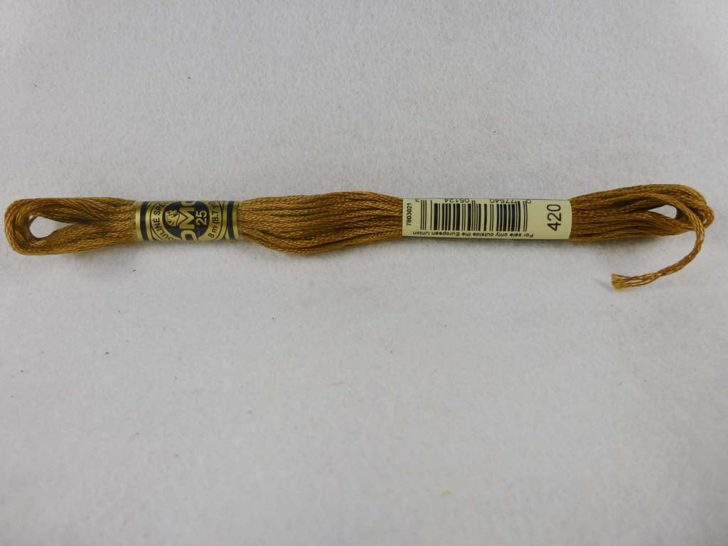 DMC Floss 420 Dark Hazelnut Brown by DMC From Beehive Needle Arts