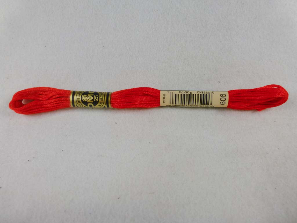 DMC Floss 606 Bright Orange-Red by DMC From Beehive Needle Arts