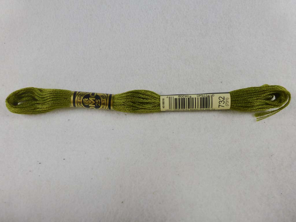 DMC Floss 732 Olive Green by DMC From Beehive Needle Arts
