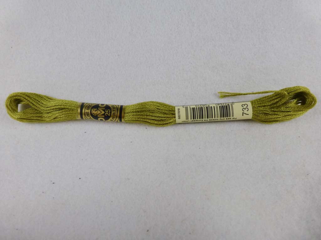 DMC Floss 733 Medium Olive Green by DMC From Beehive Needle Arts