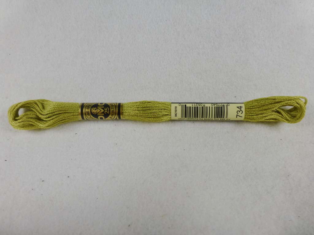 DMC Floss 734 Light Olive Green by DMC From Beehive Needle Arts
