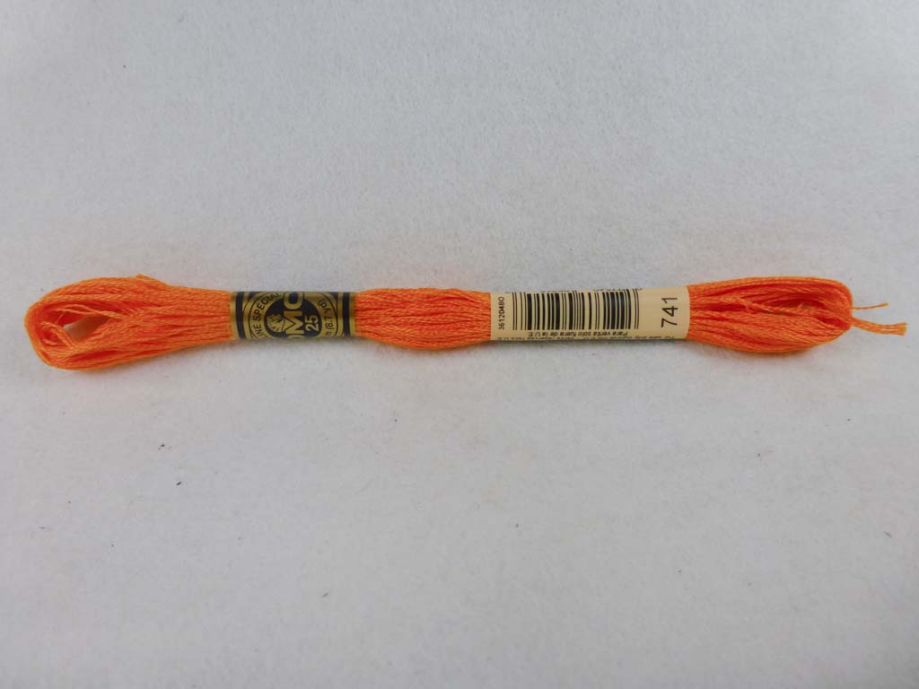 DMC Floss 741 Medium Tangerine by DMC From Beehive Needle Arts
