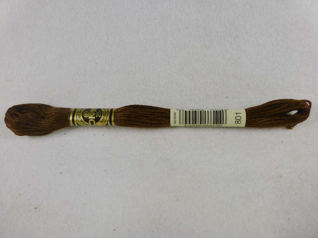 DMC Floss 801 Dark Coffee Brown by DMC From Beehive Needle Arts