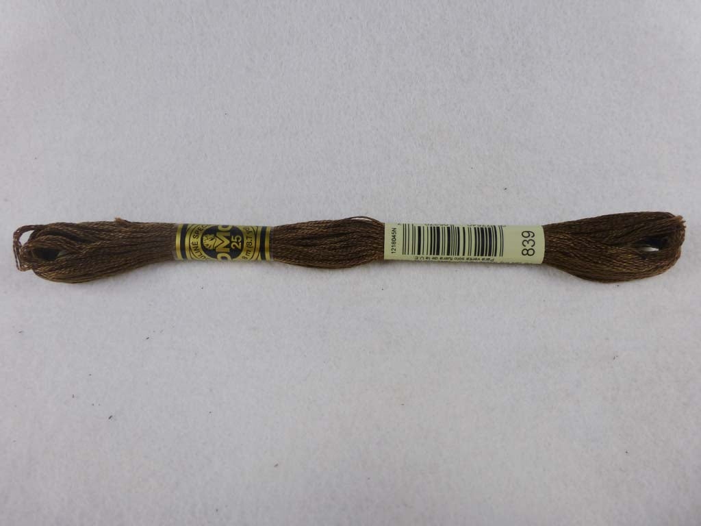 DMC Floss 839 Dark Beige Brown by DMC From Beehive Needle Arts