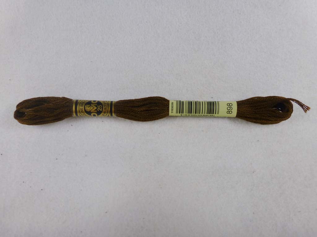 DMC Floss 898 Very Dark Coffee Brown by DMC From Beehive Needle Arts