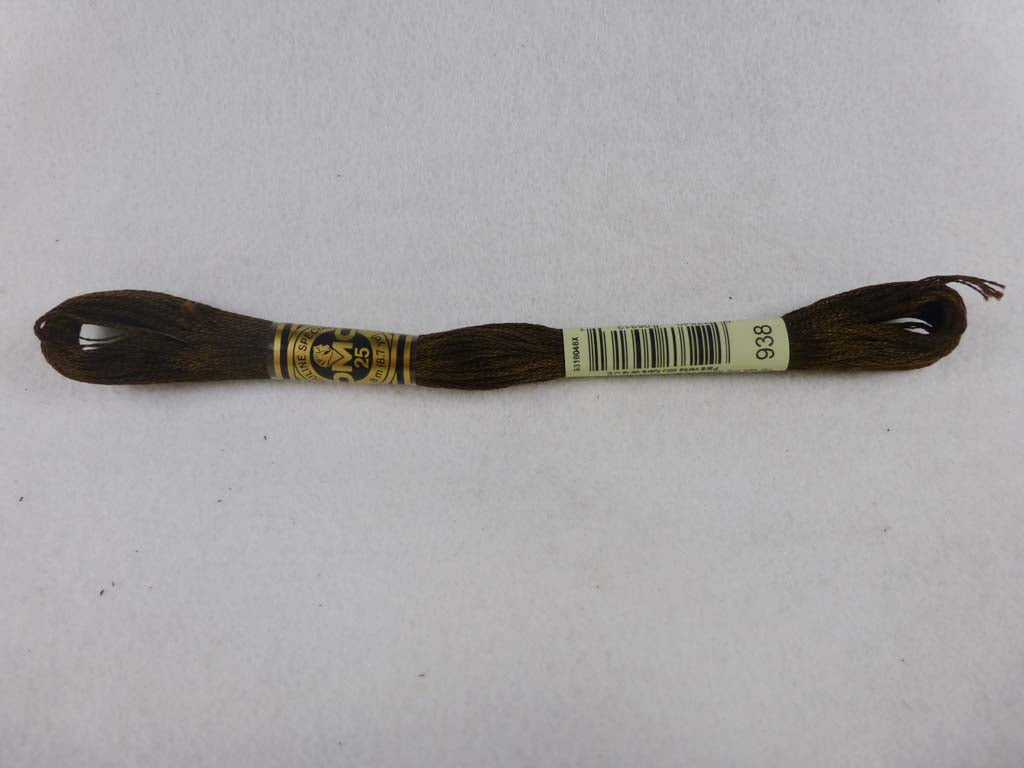 DMC Floss 938 Ultra Dark Coffee Brown by DMC From Beehive Needle Arts
