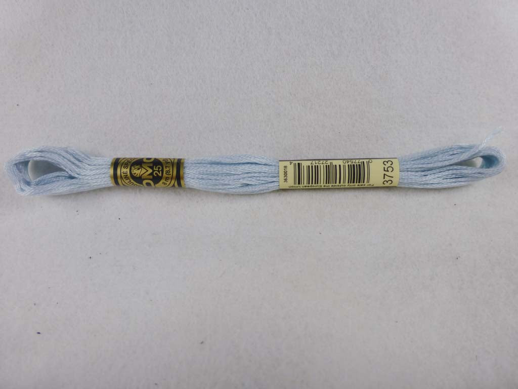 DMC Floss 3753 Ultra Very Light Antique Blue by DMC From Beehive Needle Arts