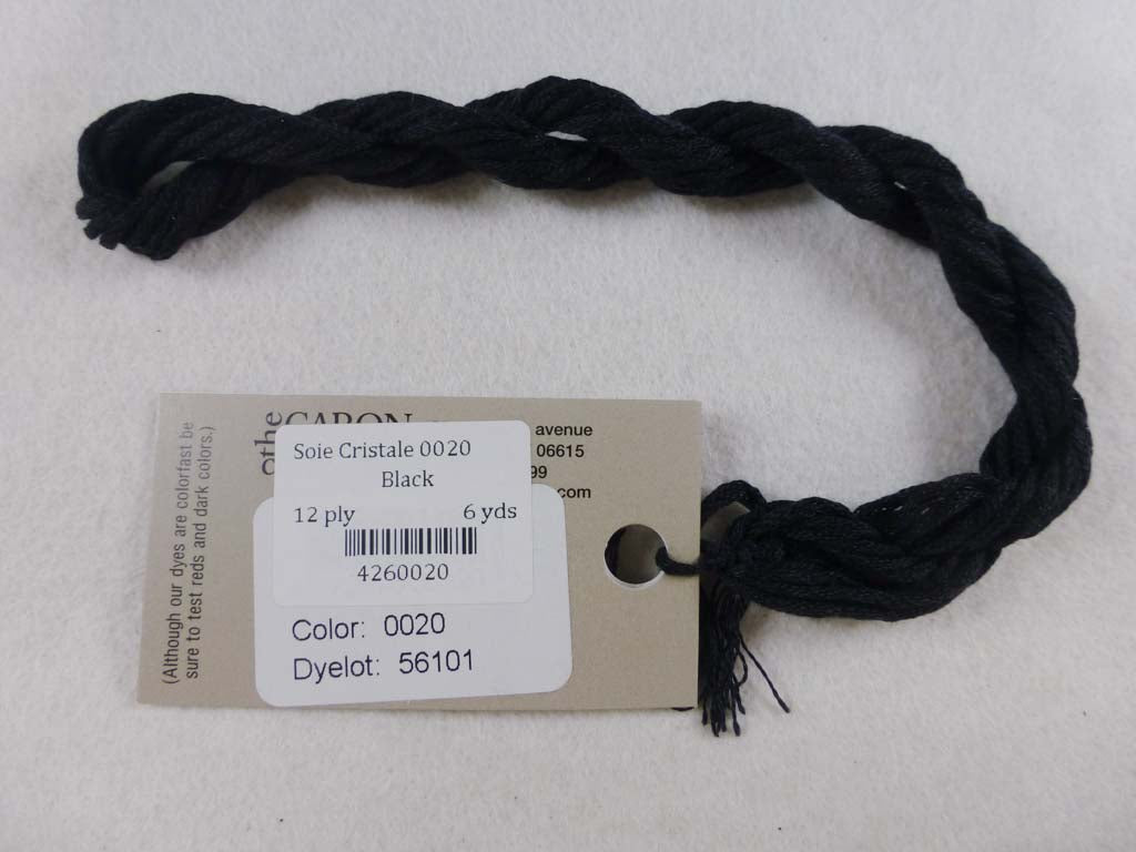 Soie Cristale 0020 Black by Caron Collection From Beehive Needle Arts