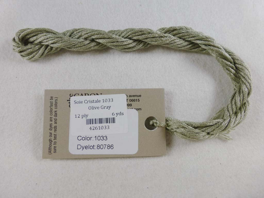 Soie Cristale 1033 Olive Gray by Caron Collection From Beehive Needle Arts