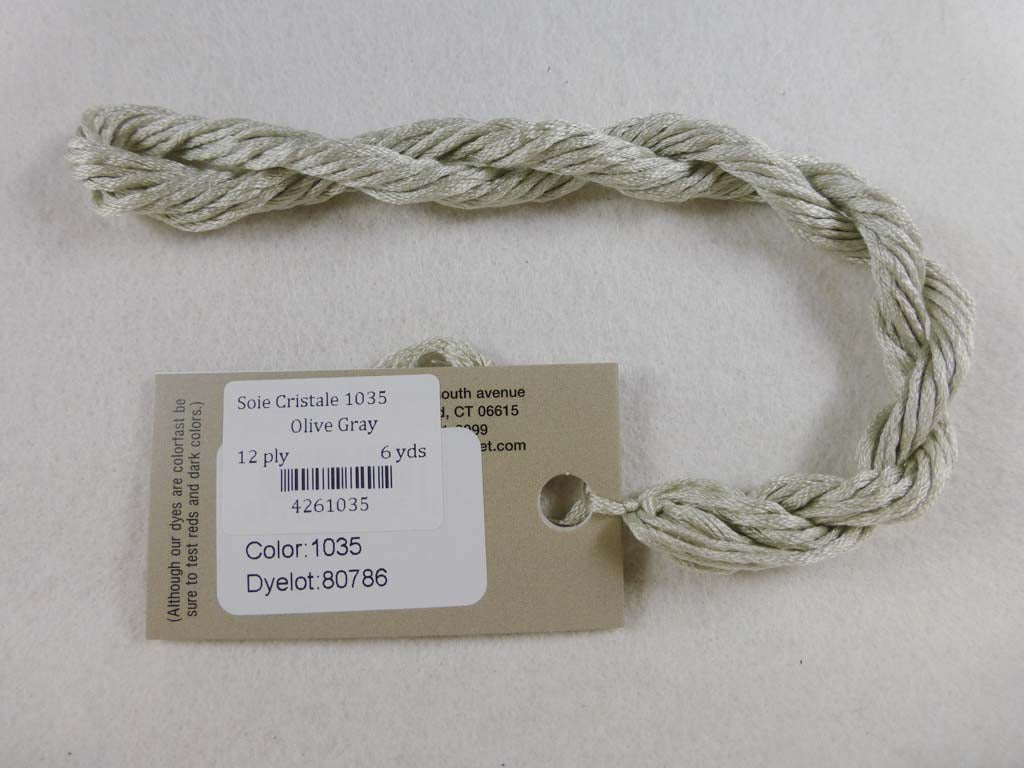 Soie Cristale 1035 Olive Gray by Caron Collection From Beehive Needle Arts