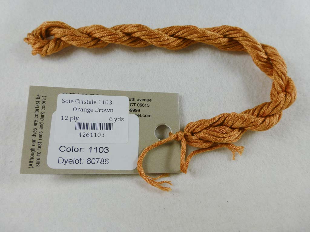 Soie Cristale 1103 Orange Brown by Caron Collection From Beehive Needle Arts