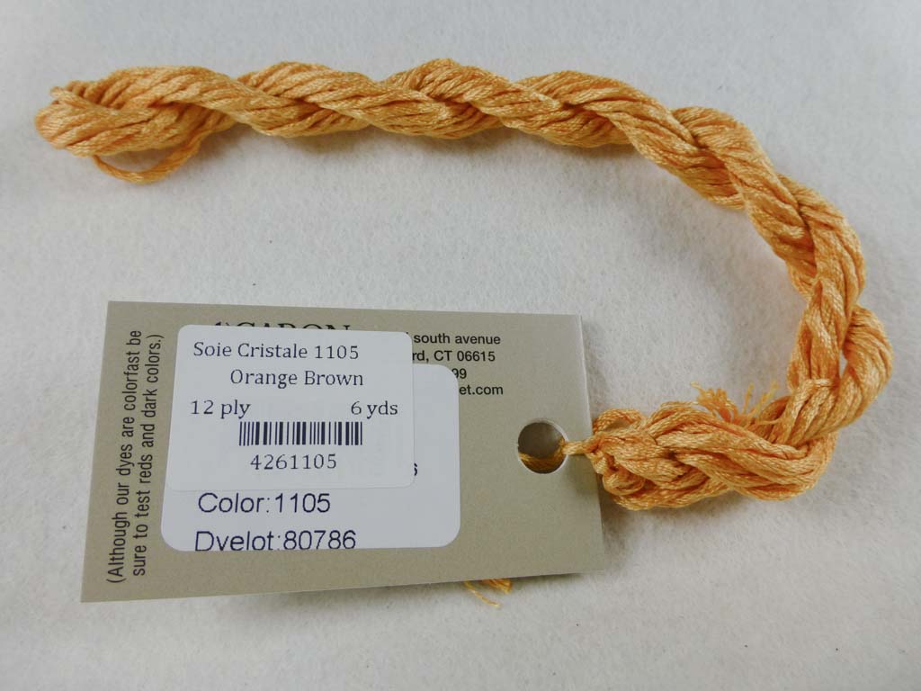 Soie Cristale 1105 Orange Brown by Caron Collection From Beehive Needle Arts