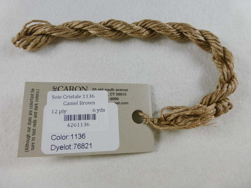 Soie Cristale 1136 Camel Brown by Caron Collection From Beehive Needle Arts