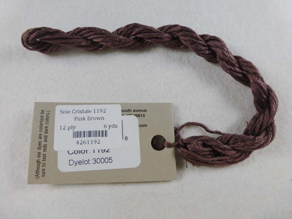 Soie Cristale 1192 Pink Brown by Caron Collection From Beehive Needle Arts