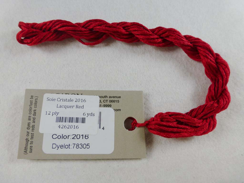 Soie Cristale 2016 Lacquer Red by Caron Collection From Beehive Needle Arts