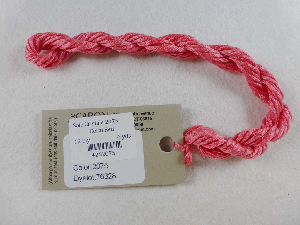 Soie Cristale 2075 Coral Red by Caron Collection From Beehive Needle Arts