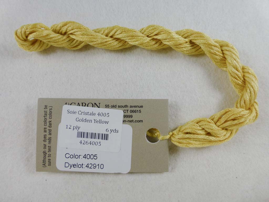 Soie Cristale 4005 Golden Yellow by Caron Collection From Beehive Needle Arts