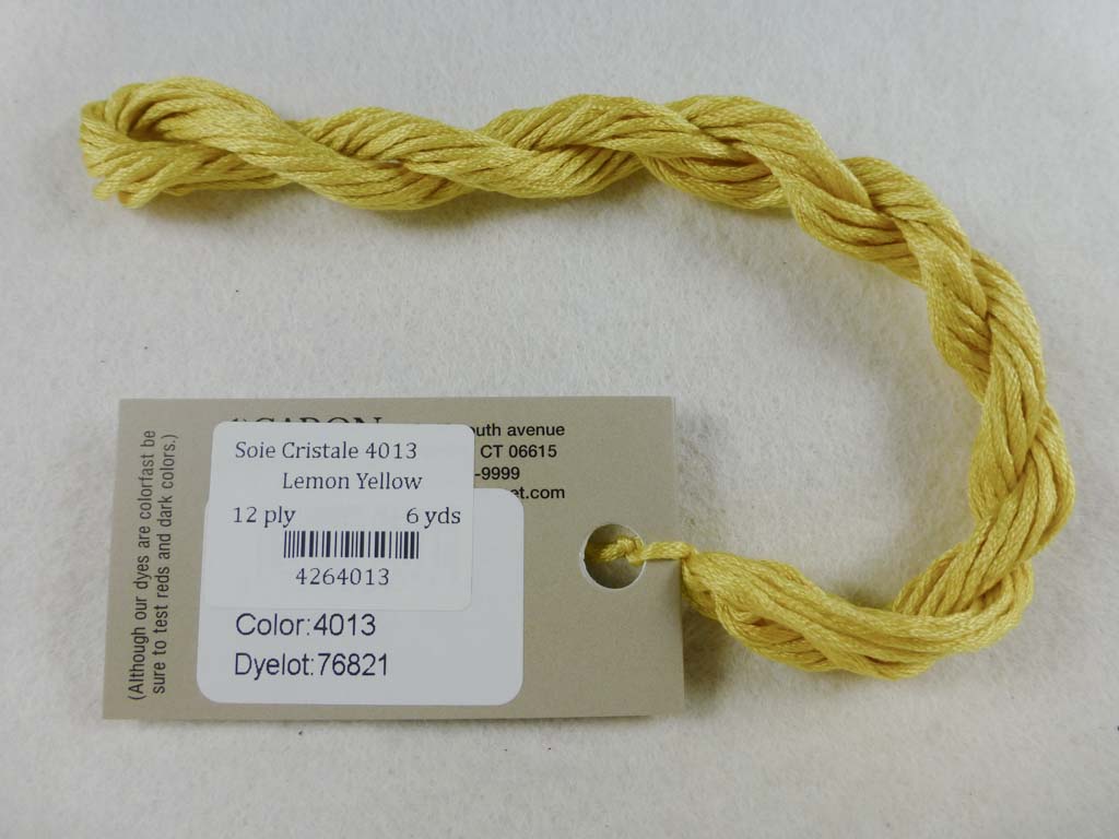 Soie Cristale 4013 Lemon Yellow by Caron Collection From Beehive Needle Arts