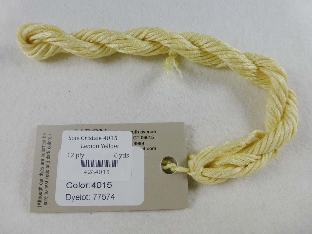 Soie Cristale 4015 Lemon Yellow by Caron Collection From Beehive Needle Arts