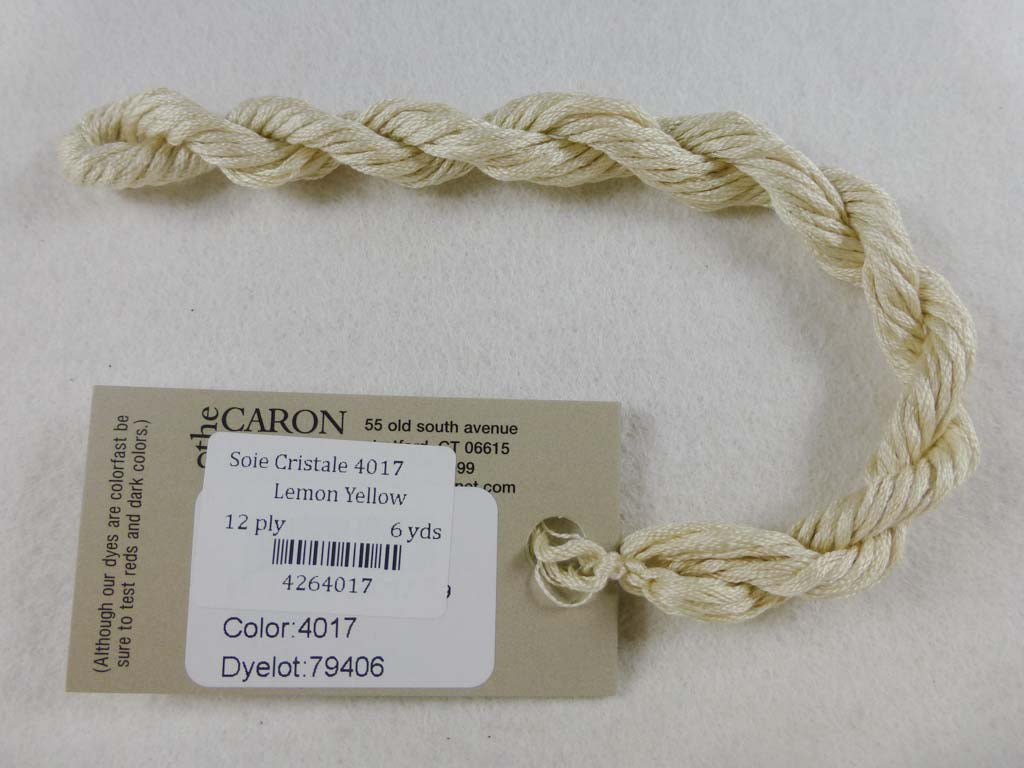 Soie Cristale 4017 Lemon Yellow by Caron Collection From Beehive Needle Arts