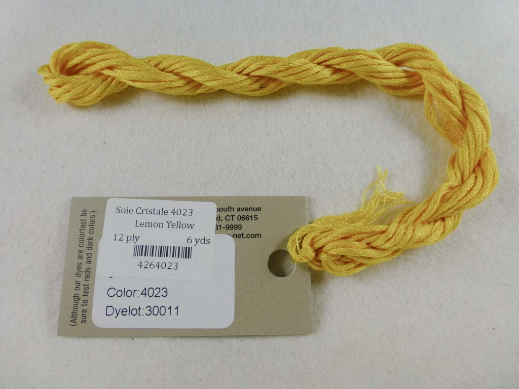 Soie Cristale 4023 Lemon Yellow by Caron Collection From Beehive Needle Arts