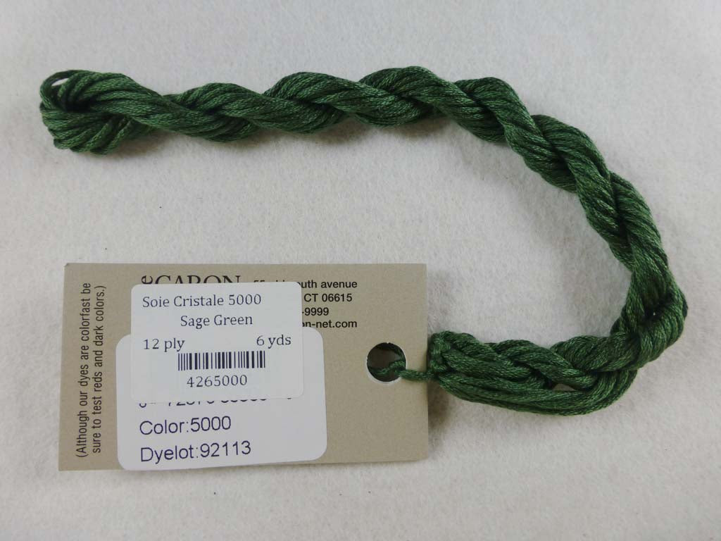 Soie Cristale 5000 Sage Green by Caron Collection From Beehive Needle Arts