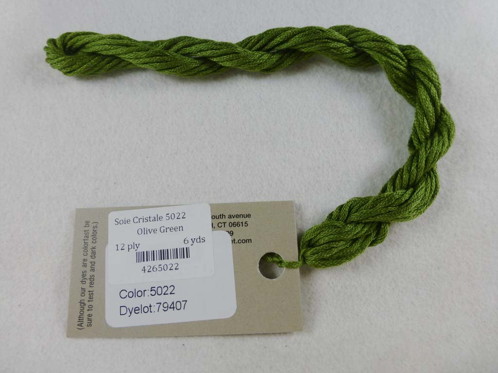 Soie Cristale 5022 Olive Green by Caron Collection From Beehive Needle Arts