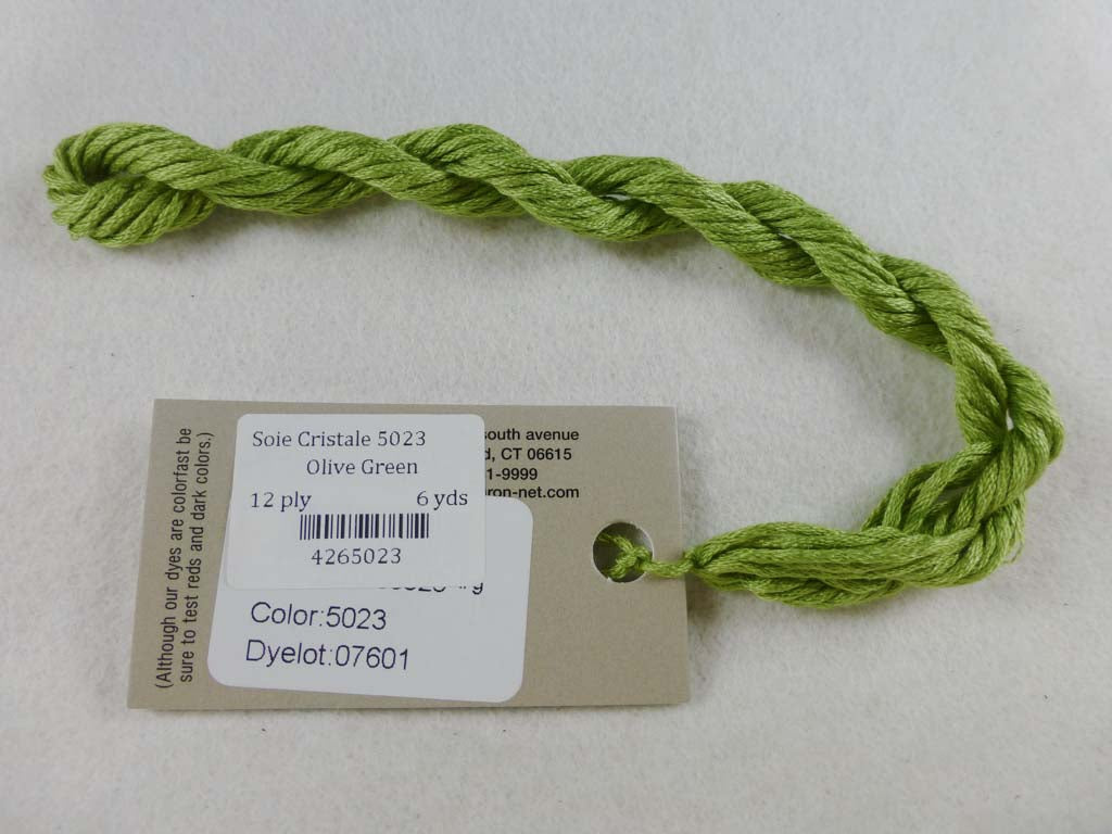 Soie Cristale 5023 Olive Green by Caron Collection From Beehive Needle Arts