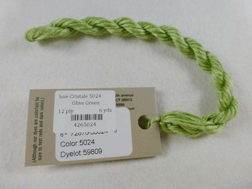Soie Cristale 5024 Olive Green by Caron Collection From Beehive Needle Arts