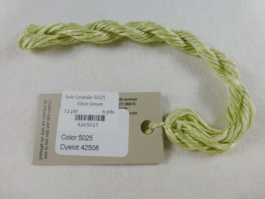 Soie Cristale 5025 Olive Green by Caron Collection From Beehive Needle Arts
