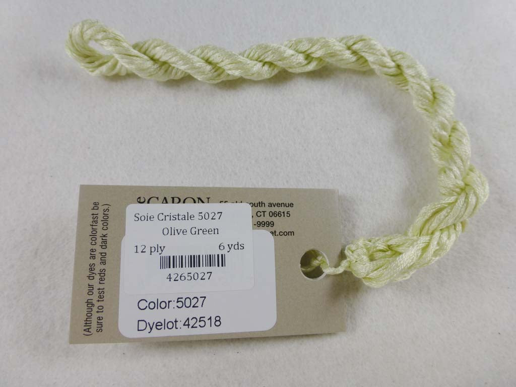 Soie Cristale 5027 Olive Green by Caron Collection From Beehive Needle Arts
