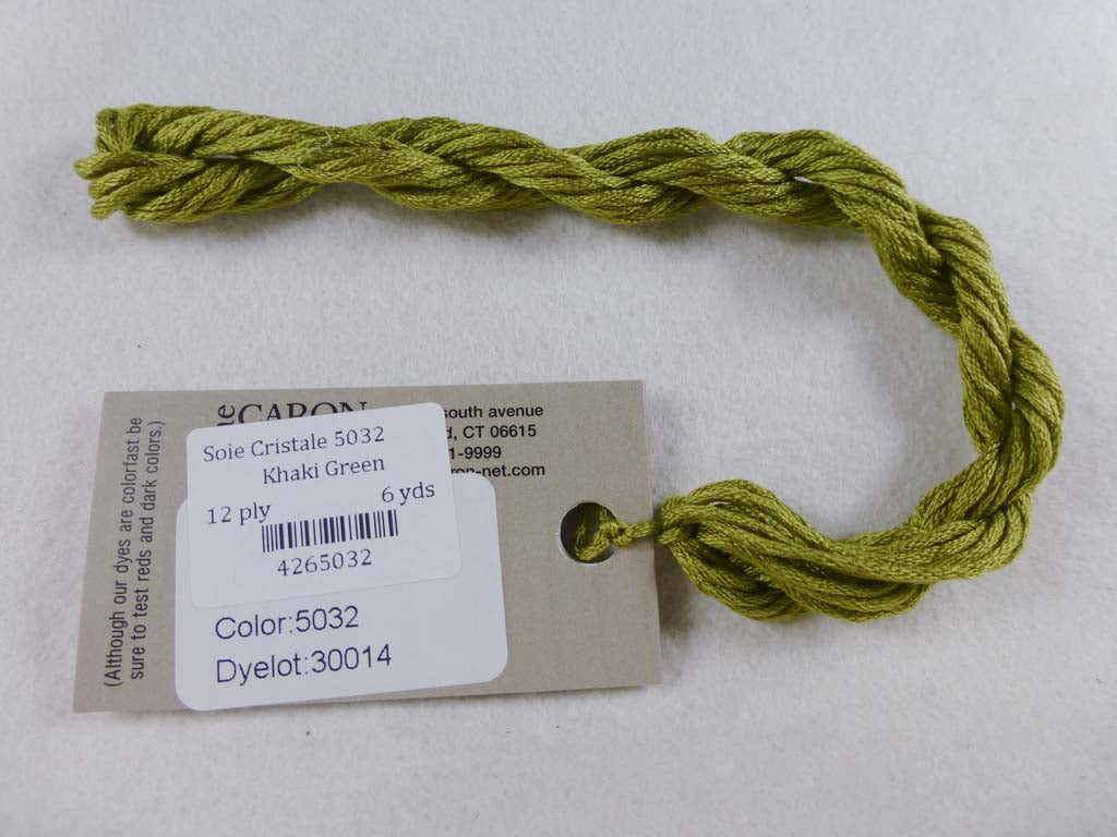 Soie Cristale 5032 Khaki Green by Caron Collection From Beehive Needle Arts