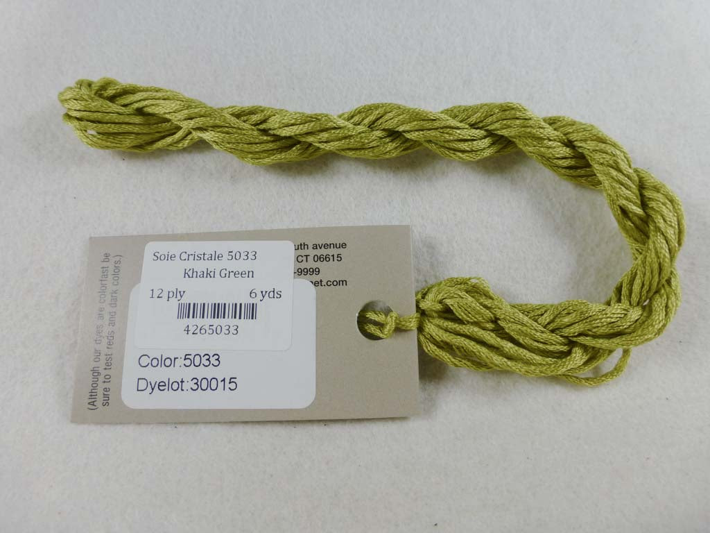Soie Cristale 5033 Khaki Green by Caron Collection From Beehive Needle Arts