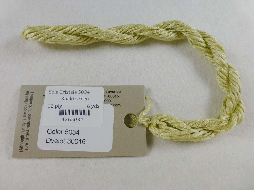 Soie Cristale 5034 Khaki Green by Caron Collection From Beehive Needle Arts