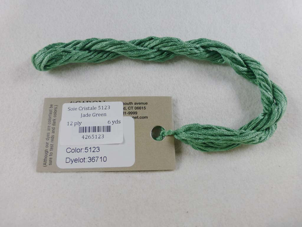 Soie Cristale 5123 Jade Green by Caron Collection From Beehive Needle Arts