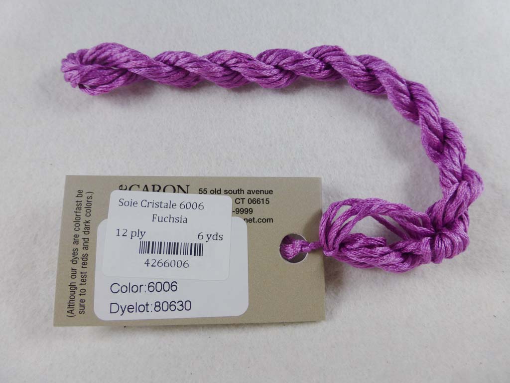 Soie Cristale 6006 Fuchsia by Caron Collection From Beehive Needle Arts